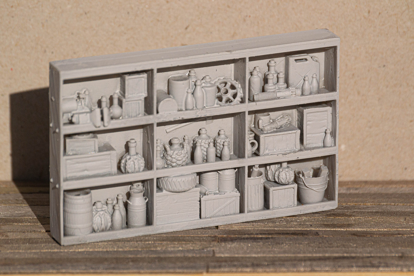 DIY wall cabinet in G/O/S/HO/N (1/22.5, 1/48, 1/64, 1/87, 1/160) scale - WCB-02
