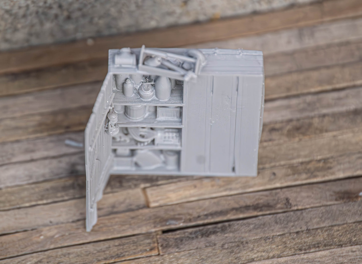 DIY wall cabinet in G/O/S/HO/N (1/22.5, 1/48, 1/64, 1/87, 1/160) scale - WCB-03