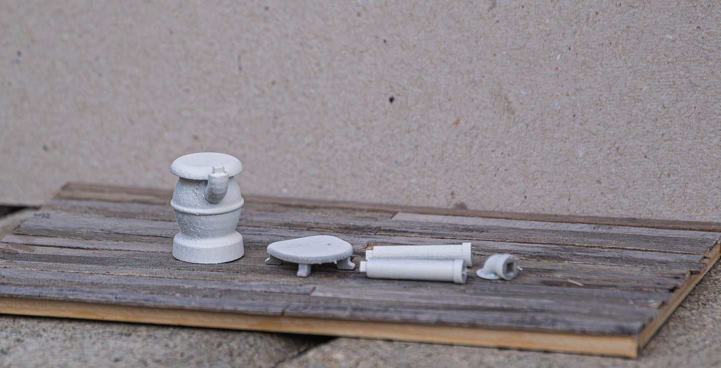 DIY old stove in G/O/S/HO/N (1/22.5, 1/48, 1/64, 1/87, 1/160) scale