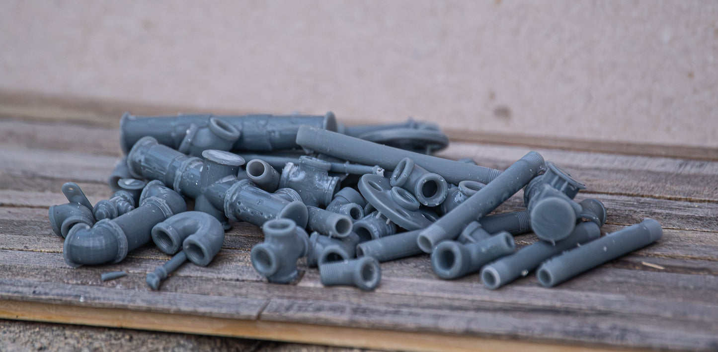 DIY piping set in G/O/S/HO/N (1/22.5, 1/48, 1/64, 1/87, 1/160) scale