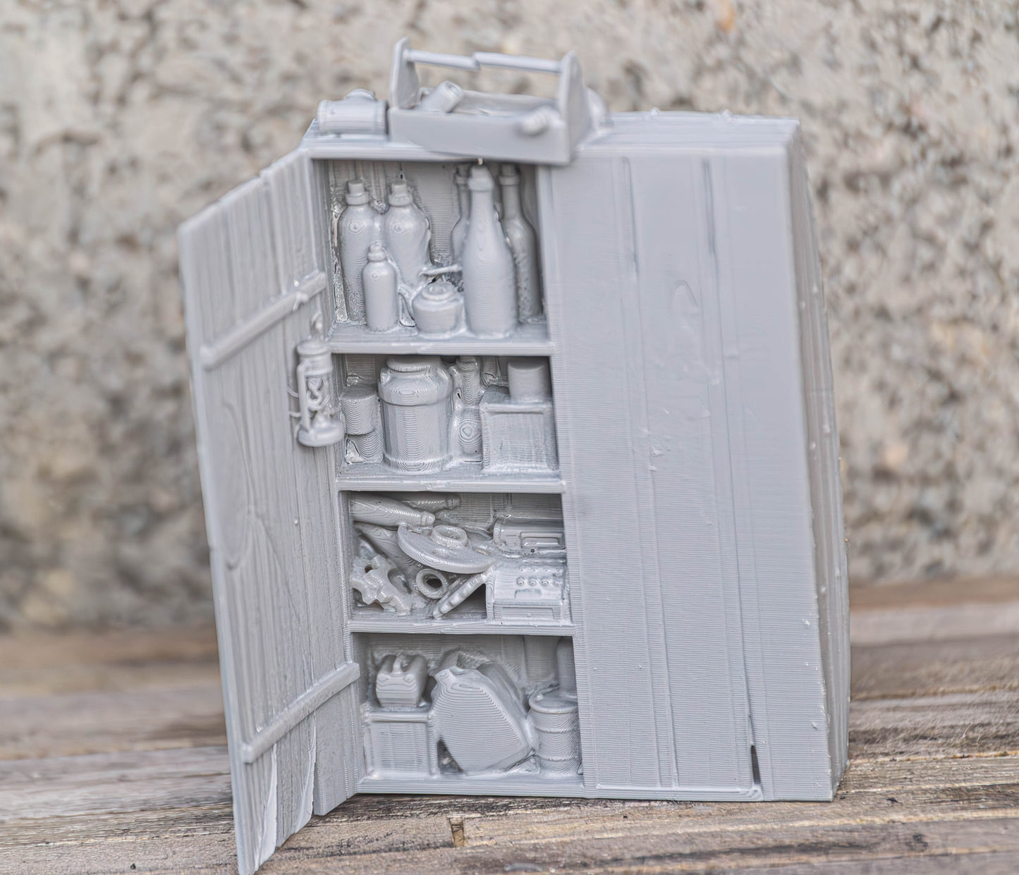 DIY wall cabinet in G/O/S/HO/N (1/22.5, 1/48, 1/64, 1/87, 1/160) scale - WCB-03
