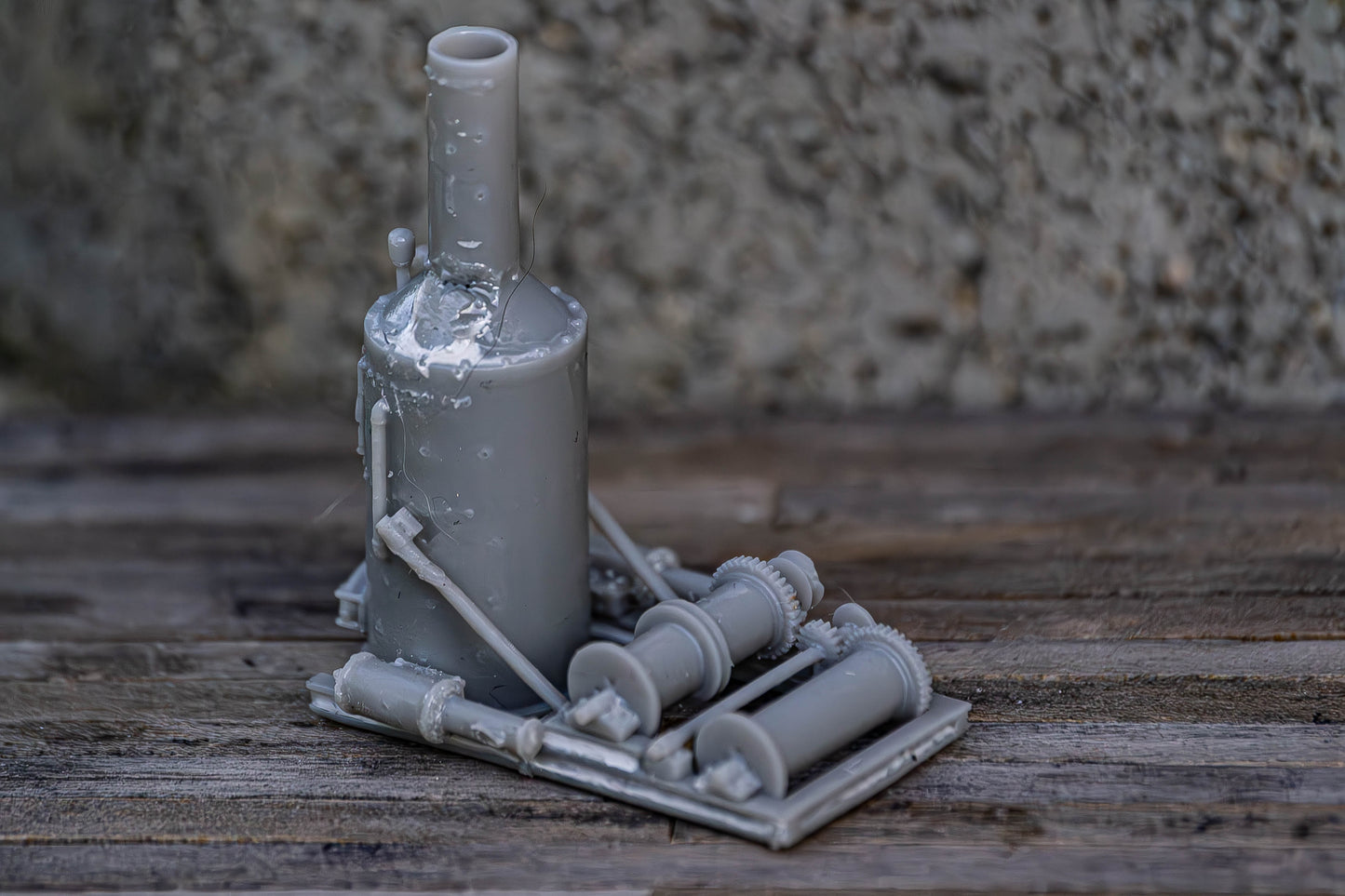 DIY steam boiler and double drum winch in G/O/S/HO/N (1/22.5, 1/48, 1/64, 1/87, 1/160) scale